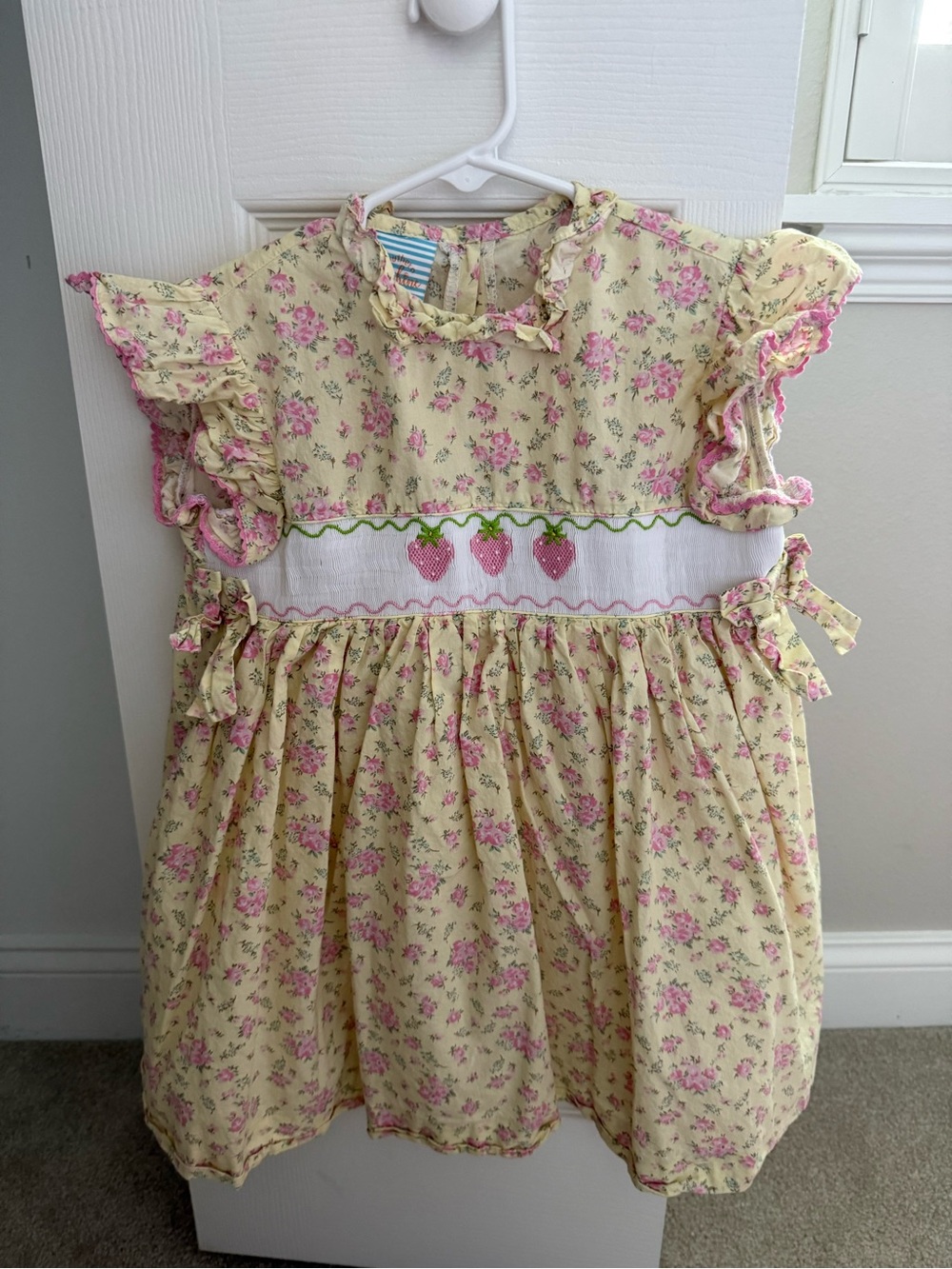 Strawberry Floral Smocked Beverly Dress